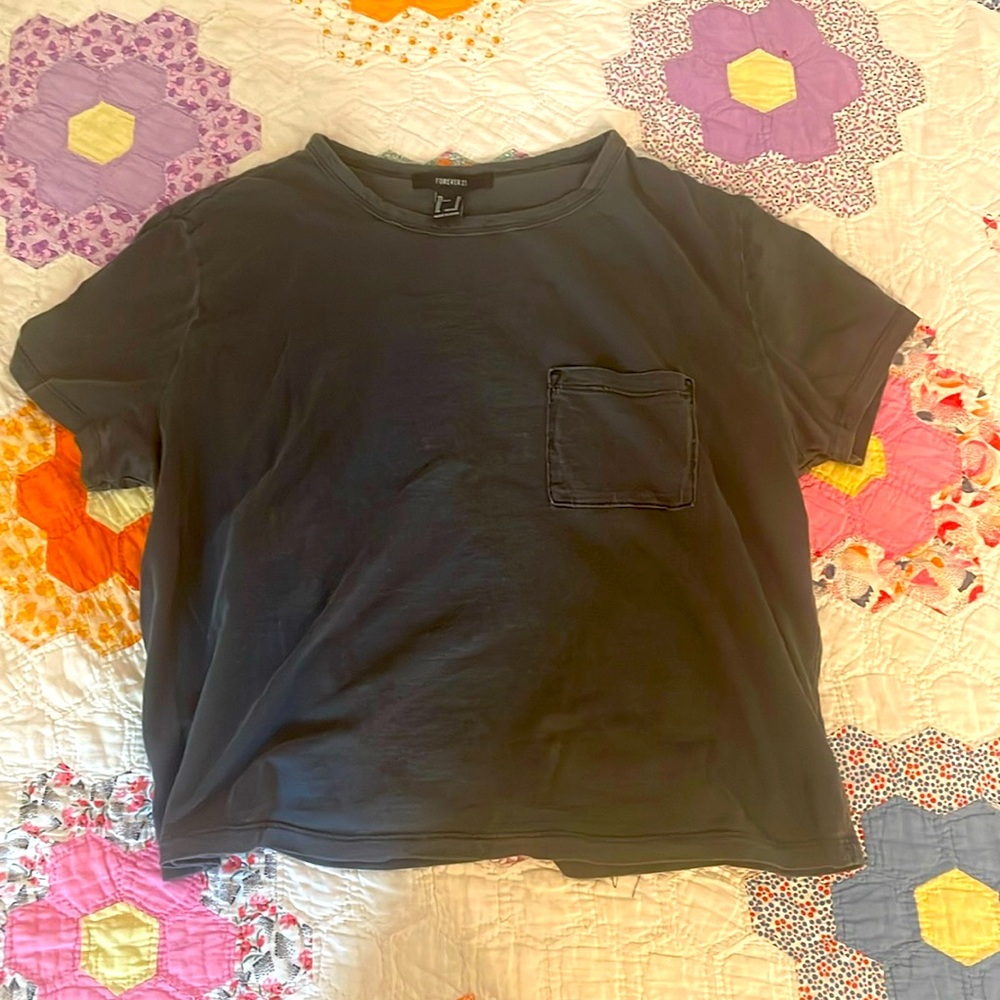 Forever 21 Dark Grey Baby Tee